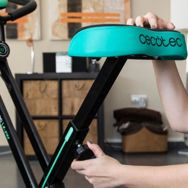 Cecotec Vélo Statique Pliable Magnétique X-Bike Pro. Pulsomètre, Écran LCD, Résistance Variable (8 niveaux), Pédales avec une Prise Maximale, 2.5 kg Volant d’inertie. (Pliable | sans dossier) - Image 2